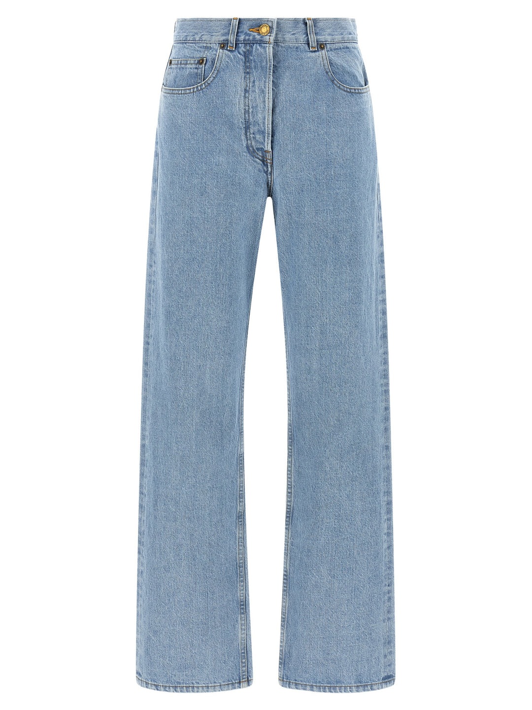 Thom Browne Blue Cotton Straight-Leg Jeans