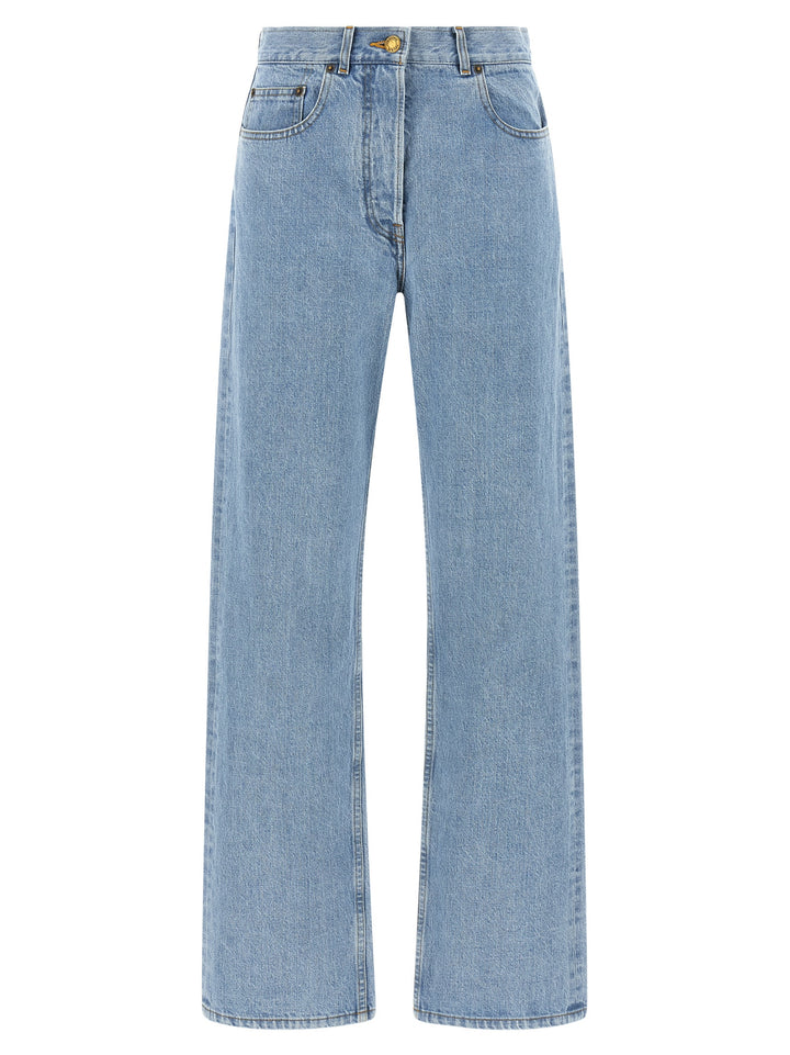 Thom Browne Blue Cotton Straight-Leg Jeans