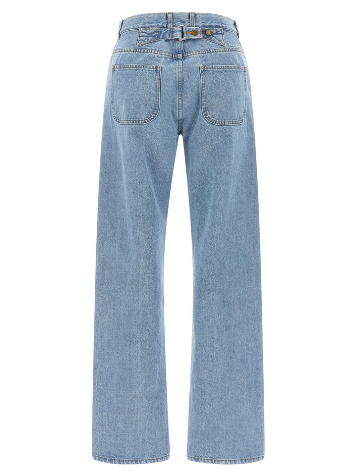 Thom Browne Blue Cotton Straight-Leg Jeans