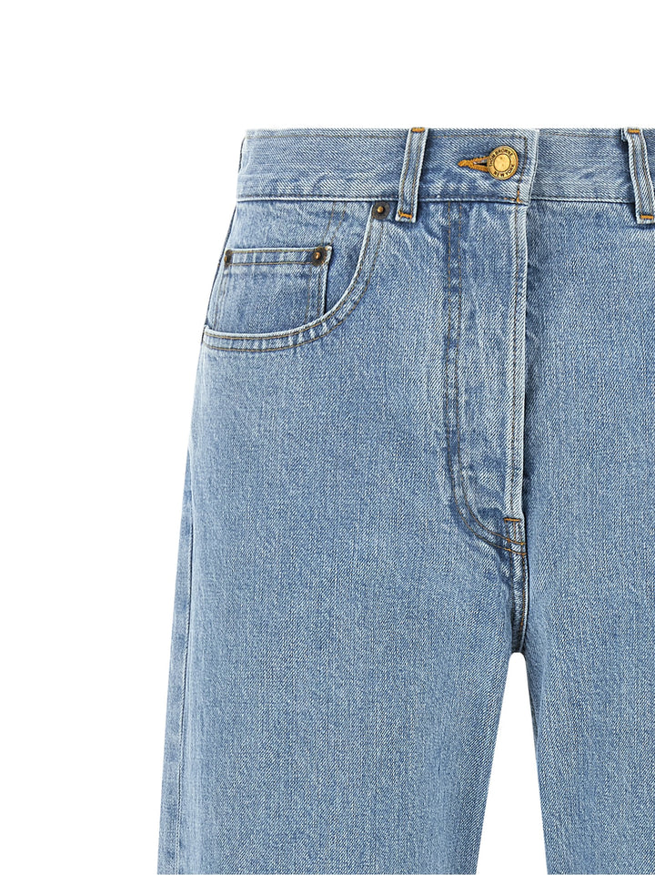 Thom Browne Blue Cotton Straight-Leg Jeans