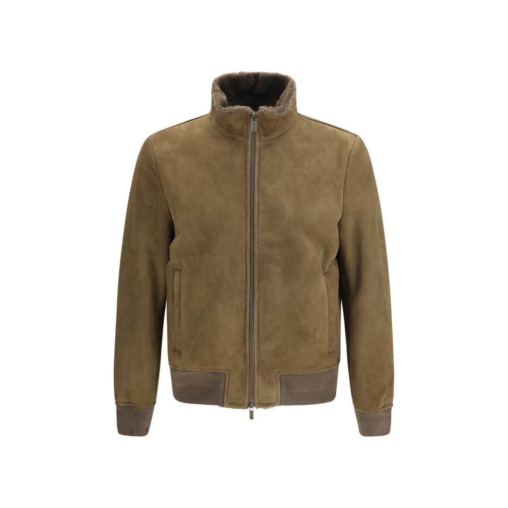 Men’s Salvatore Santoro Brown Lamb Ovis Aries Full-length Jacket