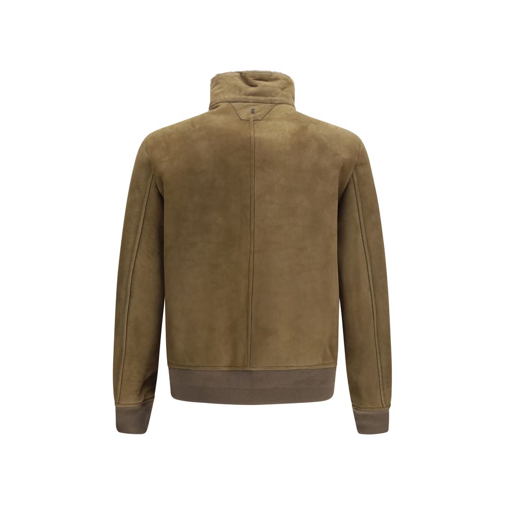 Men’s Salvatore Santoro Brown Lamb Ovis Aries Full-length Jacket