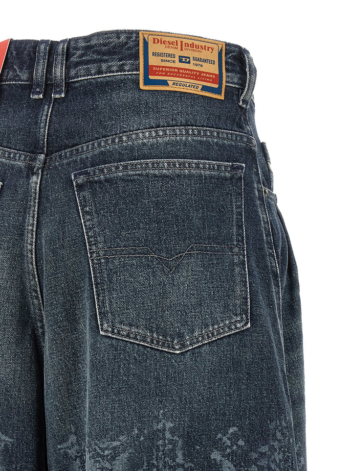 Diesel Blue Cotton High-Waisted Jean