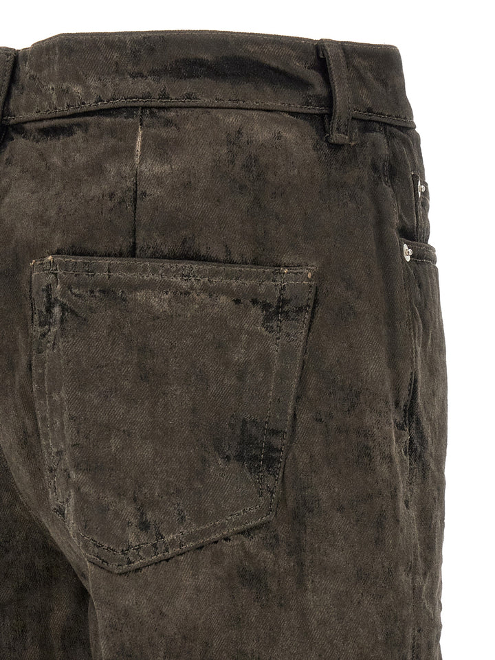 Rick Owens Gray Cotton Bermuda Shorts