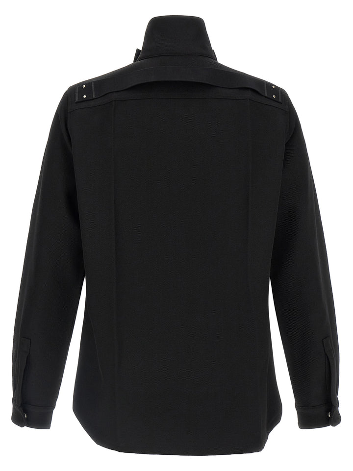 Rick Owens Black Cotton Full-Length Jacket
