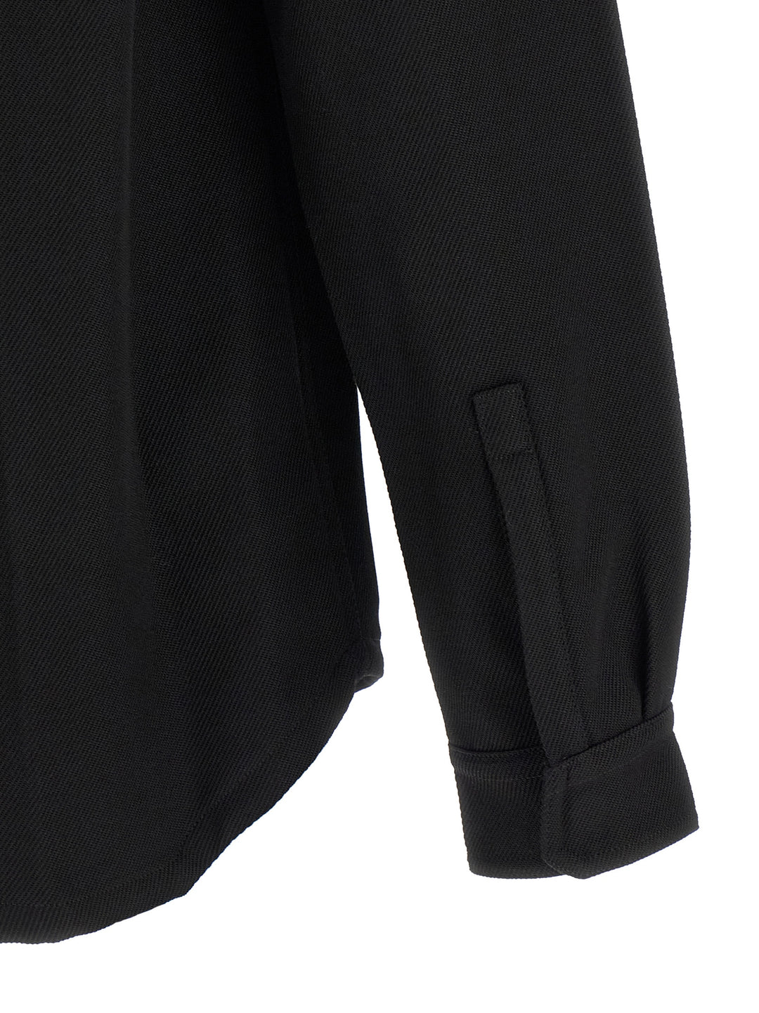 Rick Owens Black Cotton Full-Length Jacket