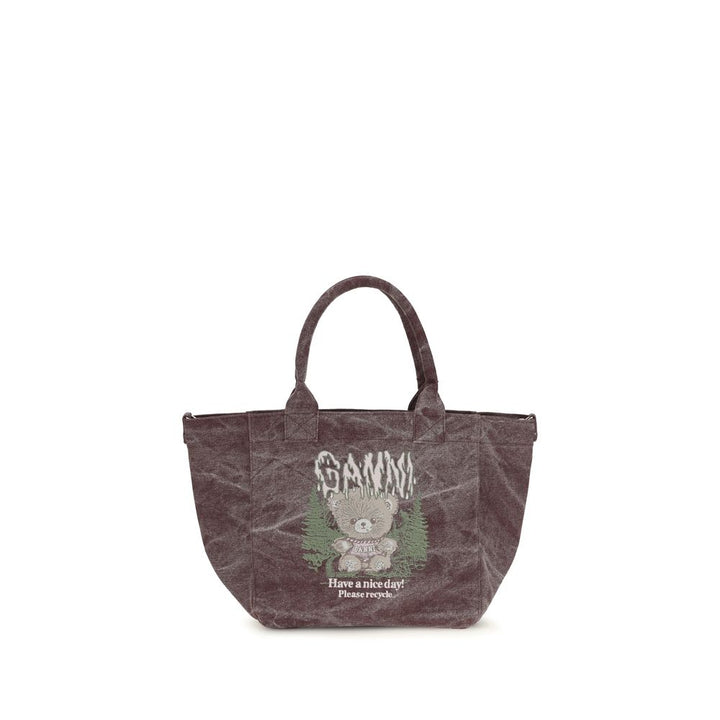 Ganni Bordeaux Cotton Shoulder Bag