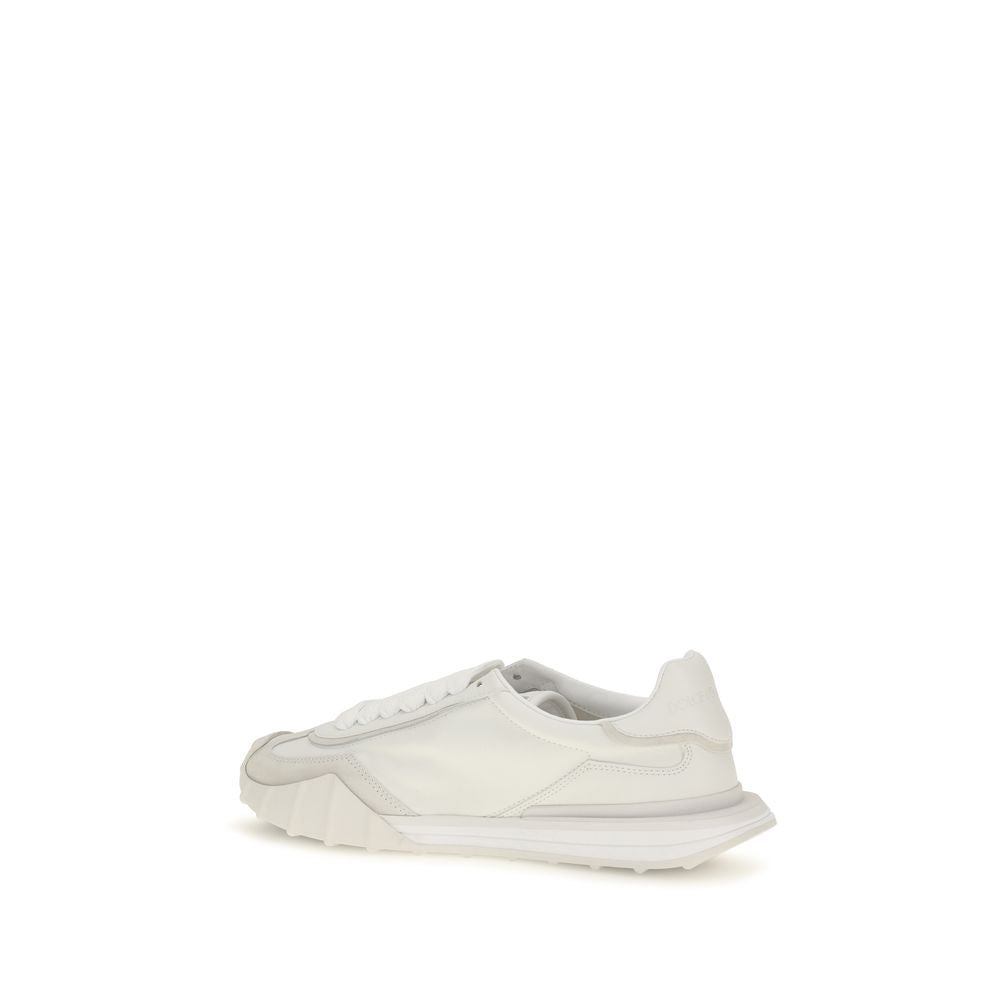Dolce &amp; Gabbana White Calf Leather Bos Taurus Athletic Sneakers
