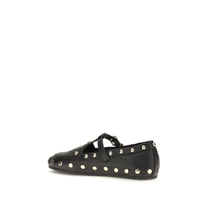 Ganni Black Recycled Polyester Ballet Flats