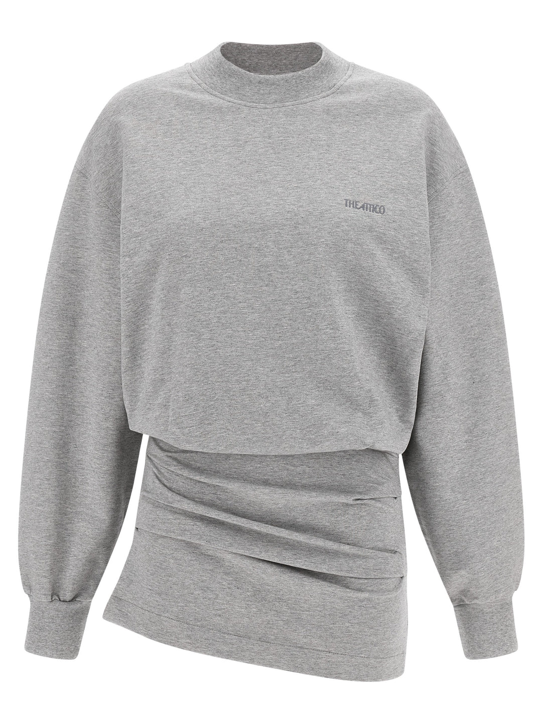 The Attico Gray Cotton Short Dress