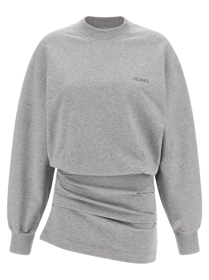 The Attico Gray Cotton Short Dress