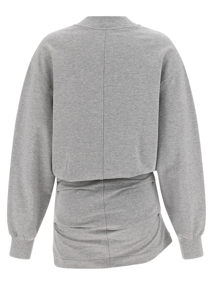 The Attico Gray Cotton Short Dress
