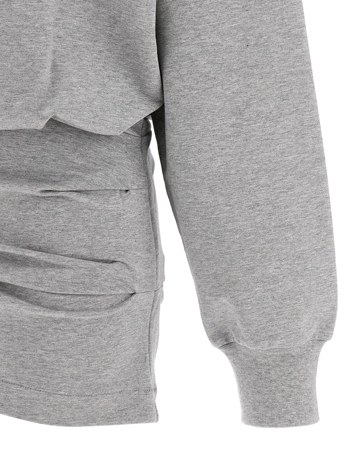 The Attico Gray Cotton Short Dress