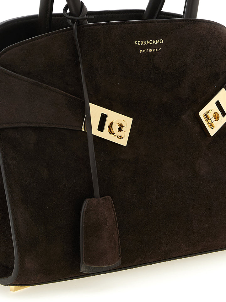 Ferragamo Brown Goatskin Handbag