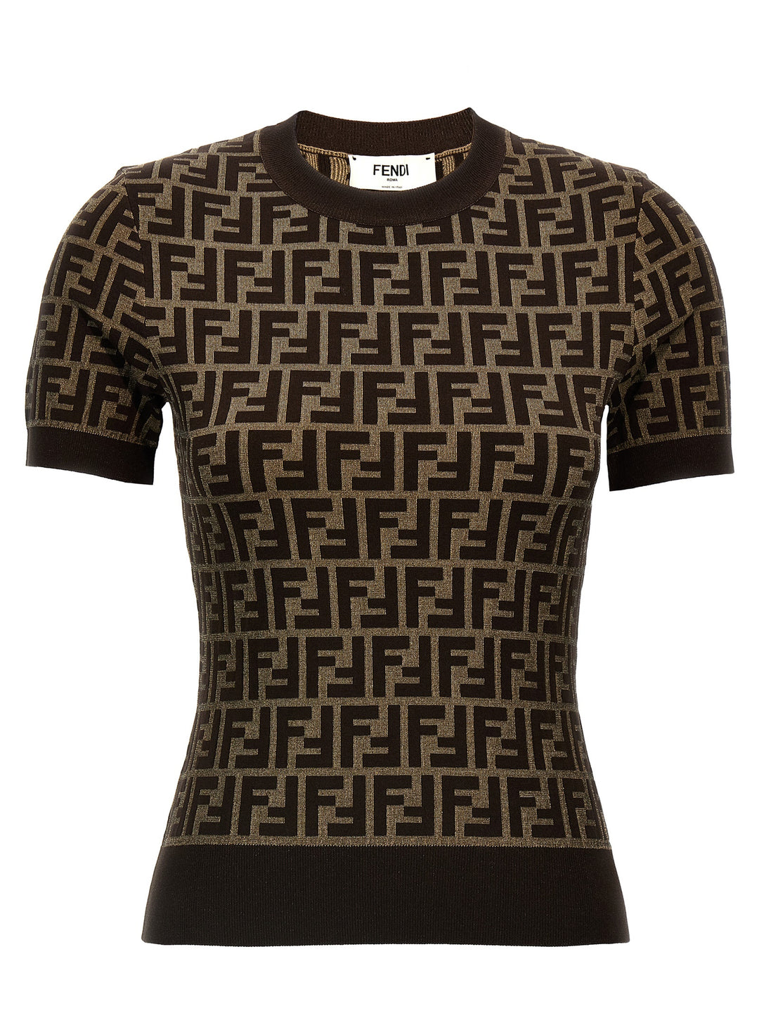 Fendi Brown Cotton Cardigan