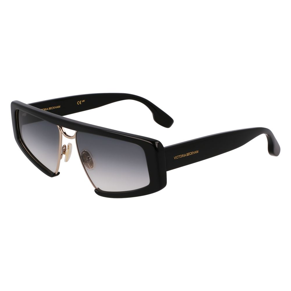 Victoria Beckham Black Metal &amp; Plastic Sunglasses