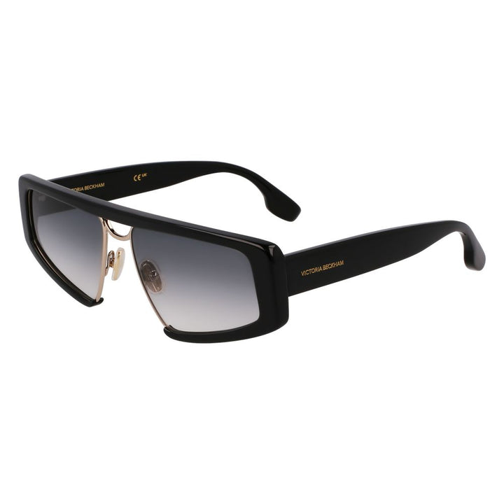 Victoria Beckham Black Metal &amp; Plastic Sunglasses