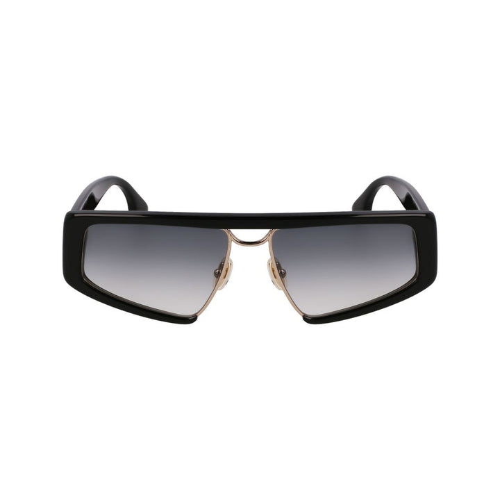 Victoria Beckham Black Metal &amp; Plastic Sunglasses