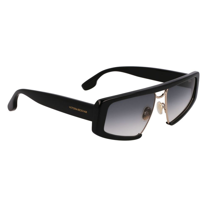 Victoria Beckham Black Metal &amp; Plastic Sunglasses