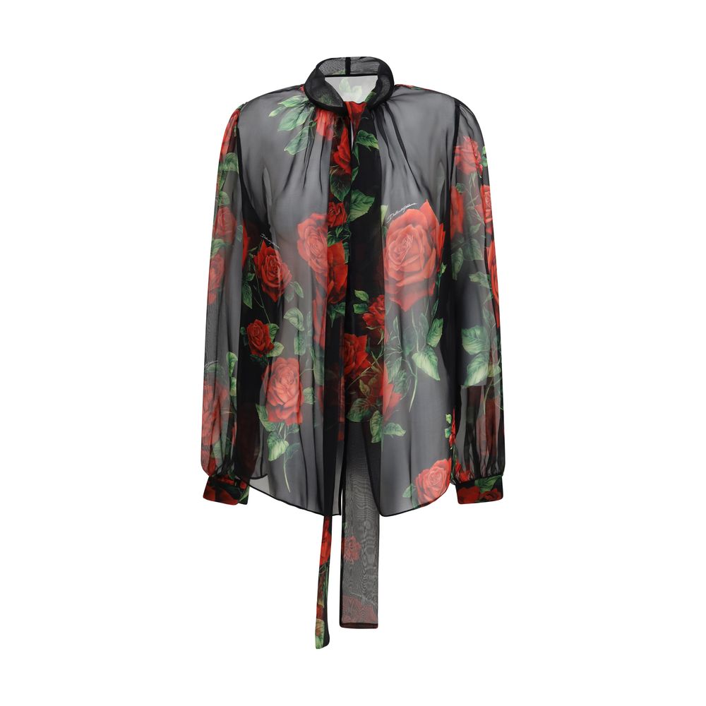 Dolce &amp; Gabbana Black Silk Blouse