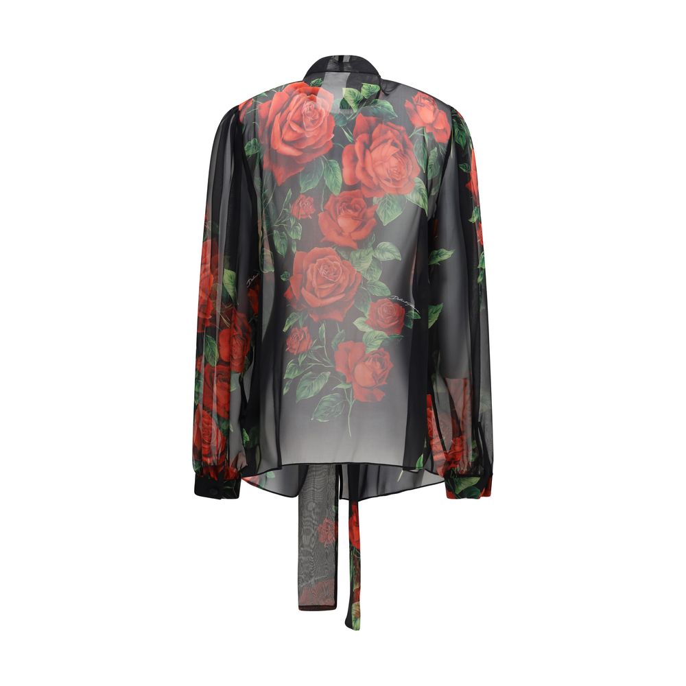 Dolce &amp; Gabbana Black Silk Blouse