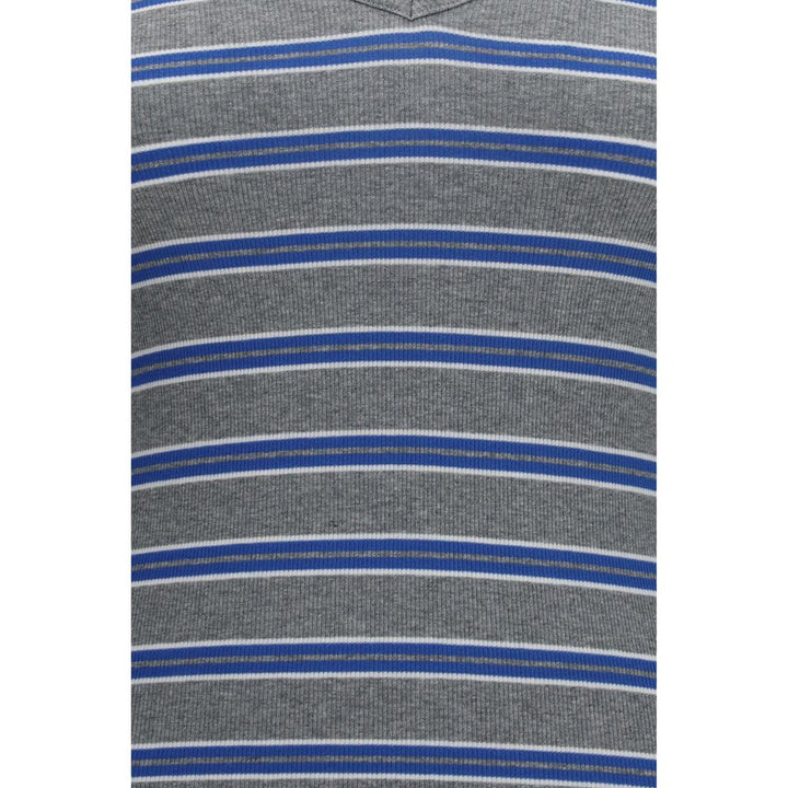 Ganni Gray Cotton Long Sleeve T-Shirt
