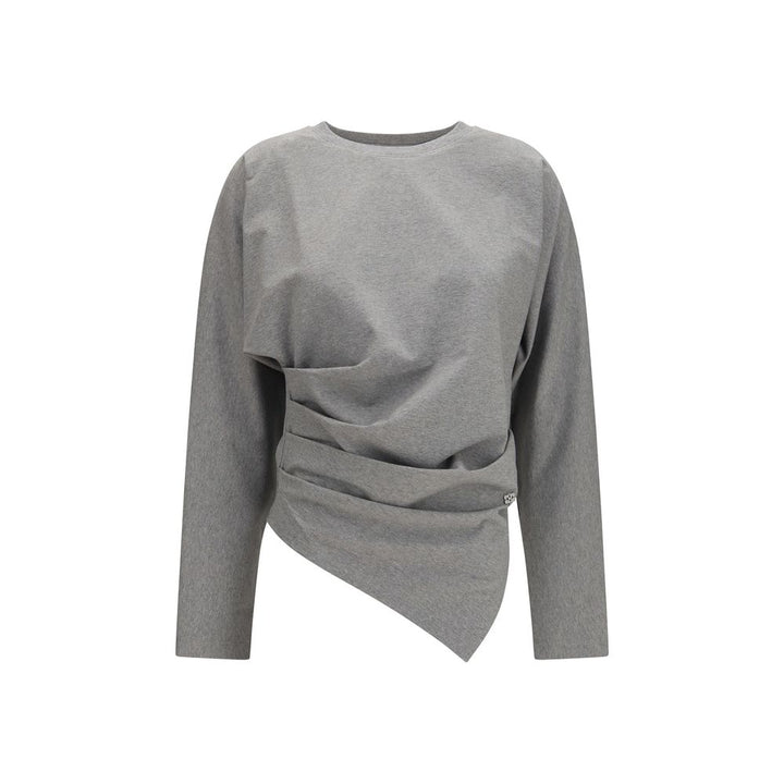 Ganni Gray Cotton Pattern Shirt