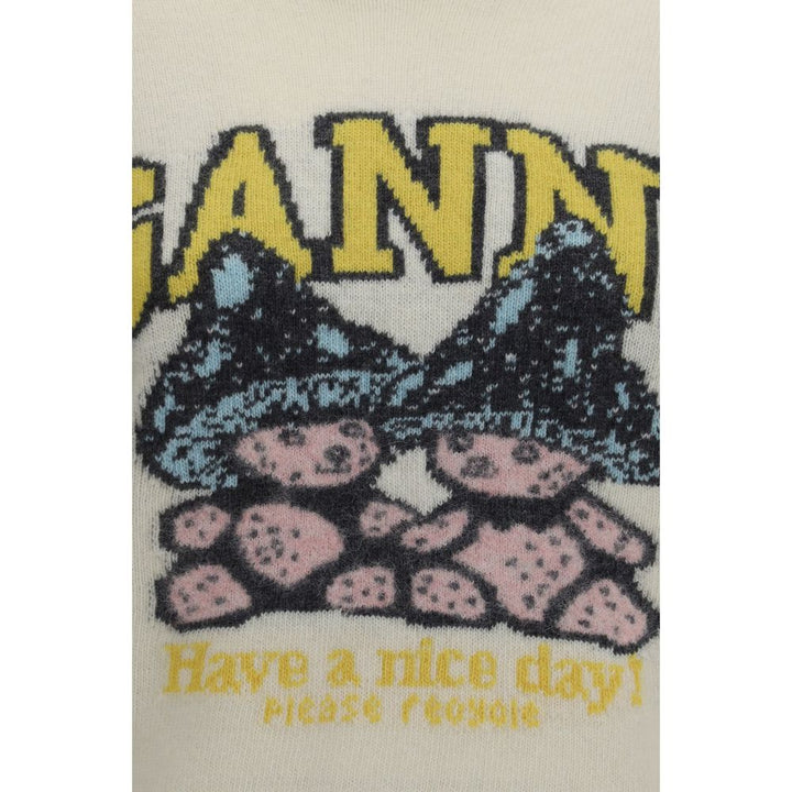 Ganni Beige Wool Oves Aries Sweatshirt