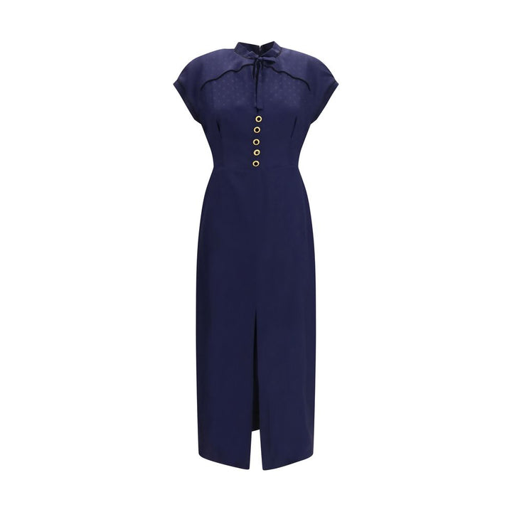 Alessandra Rich Blue Silk Casual Dress