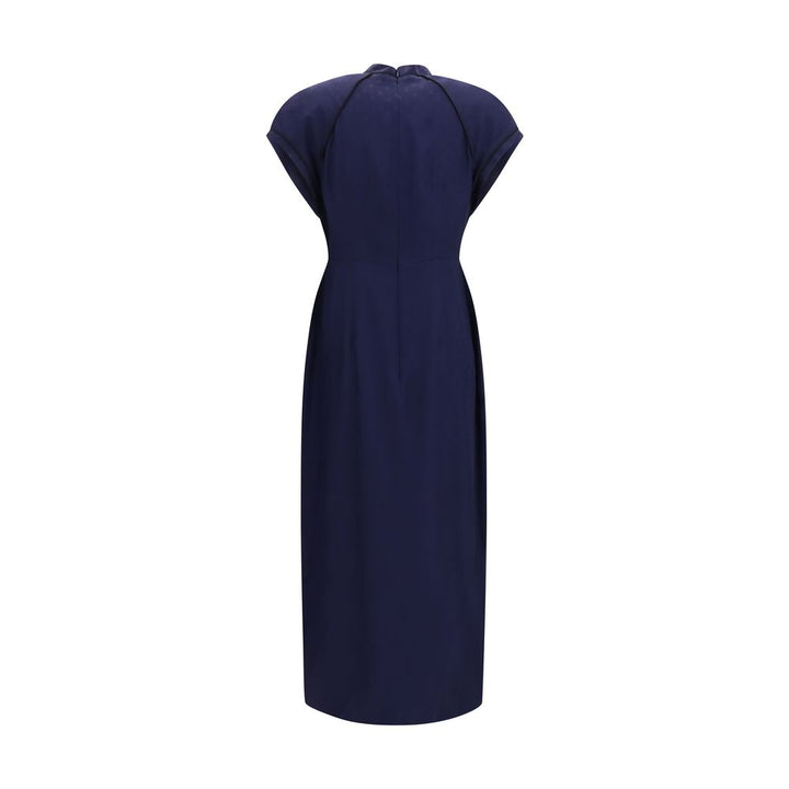 Alessandra Rich Blue Silk Casual Dress