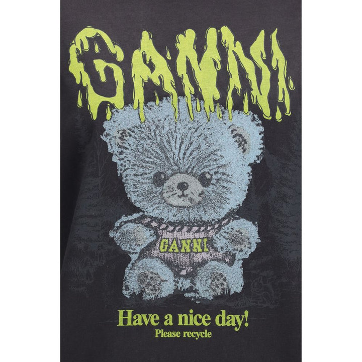 Ganni Gray Cotton Sweatshirt