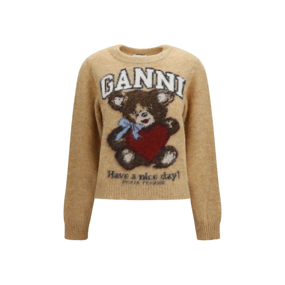 Ganni Beige Polyamide Sweatshirt