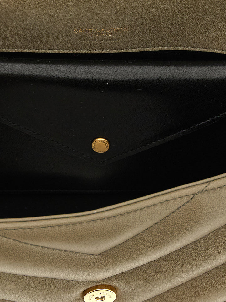 Saint Laurent Bicolor Lamb Leather Shoulder Bag