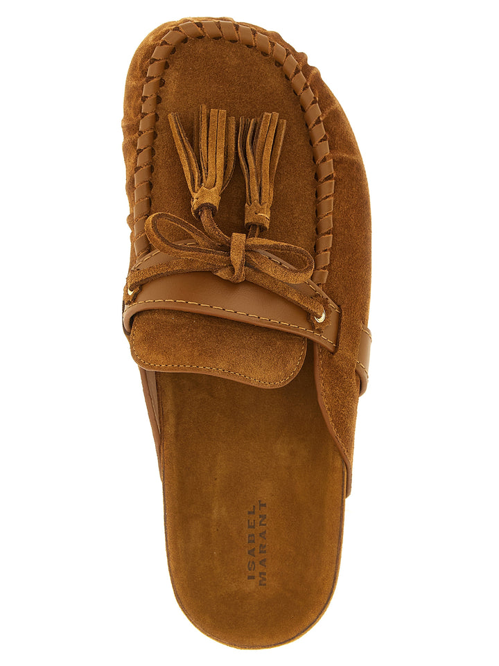 Isabel Marant Brown Cowhide Slip-On Loafers