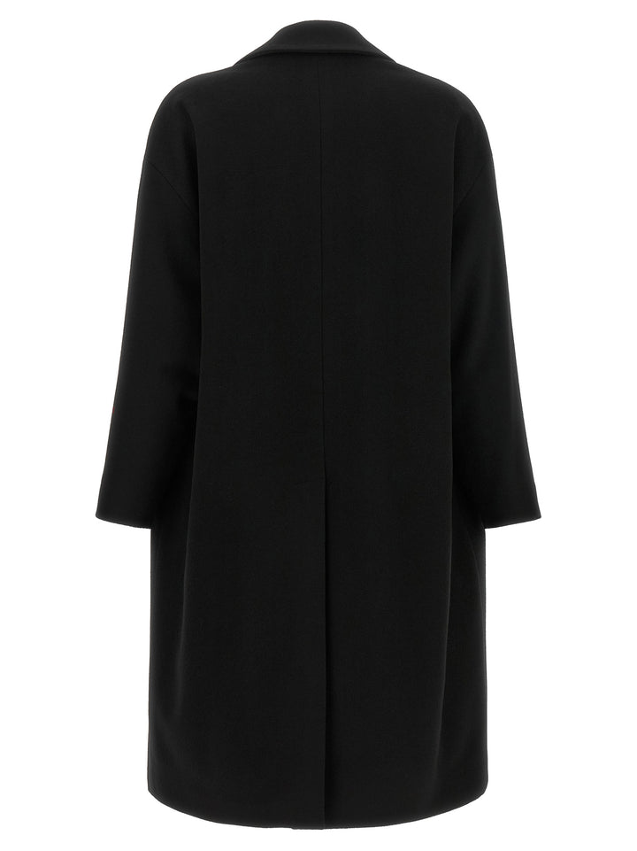 Alberto Biani Black Wool Coat