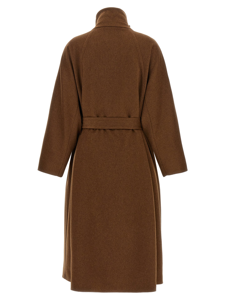 Alberto Biani Brown Wool Coat