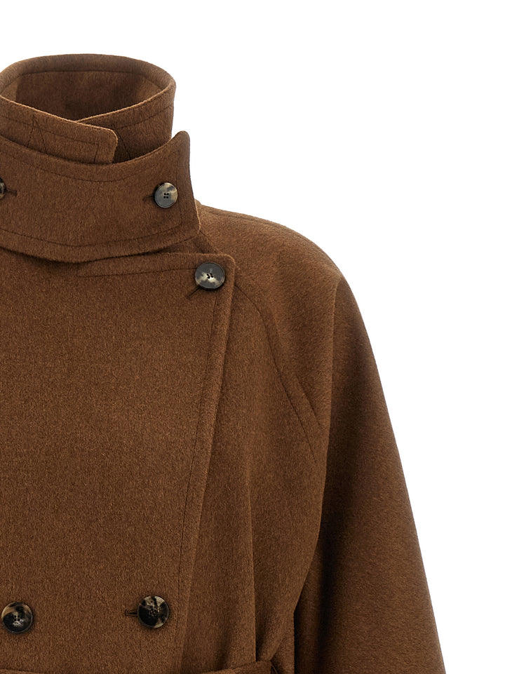 Alberto Biani Brown Wool Coat