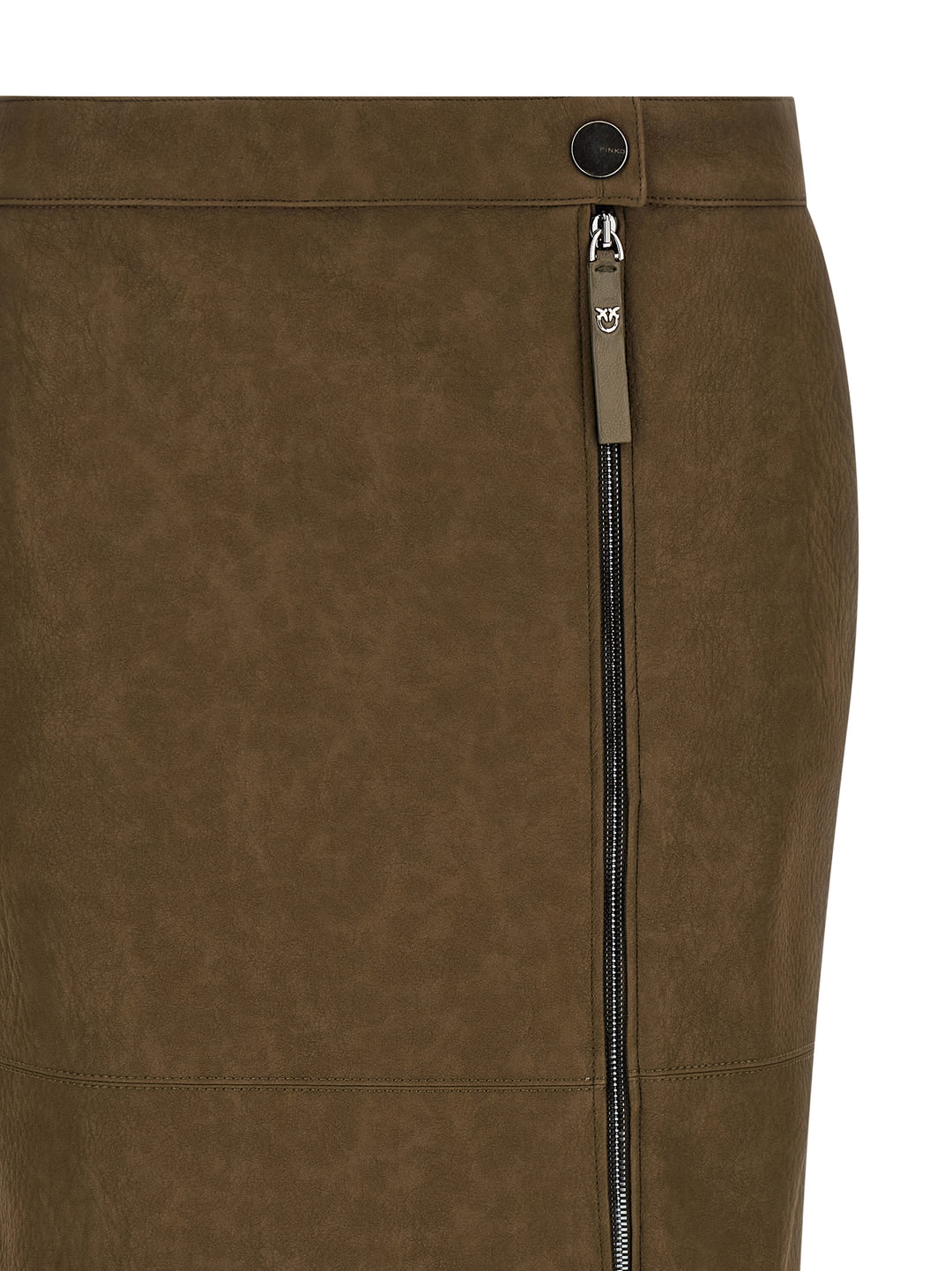 PINKO Brown Viscose Midi Skirt