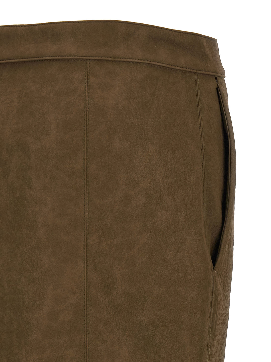 PINKO Brown Viscose Midi Skirt