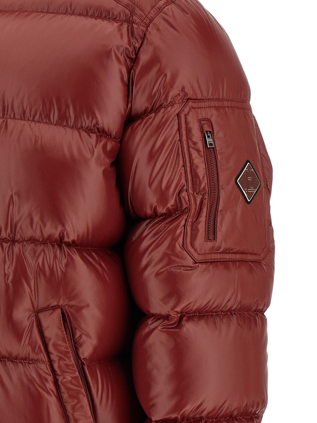 Herno Bordeaux Polyamide Full-Length Jacket