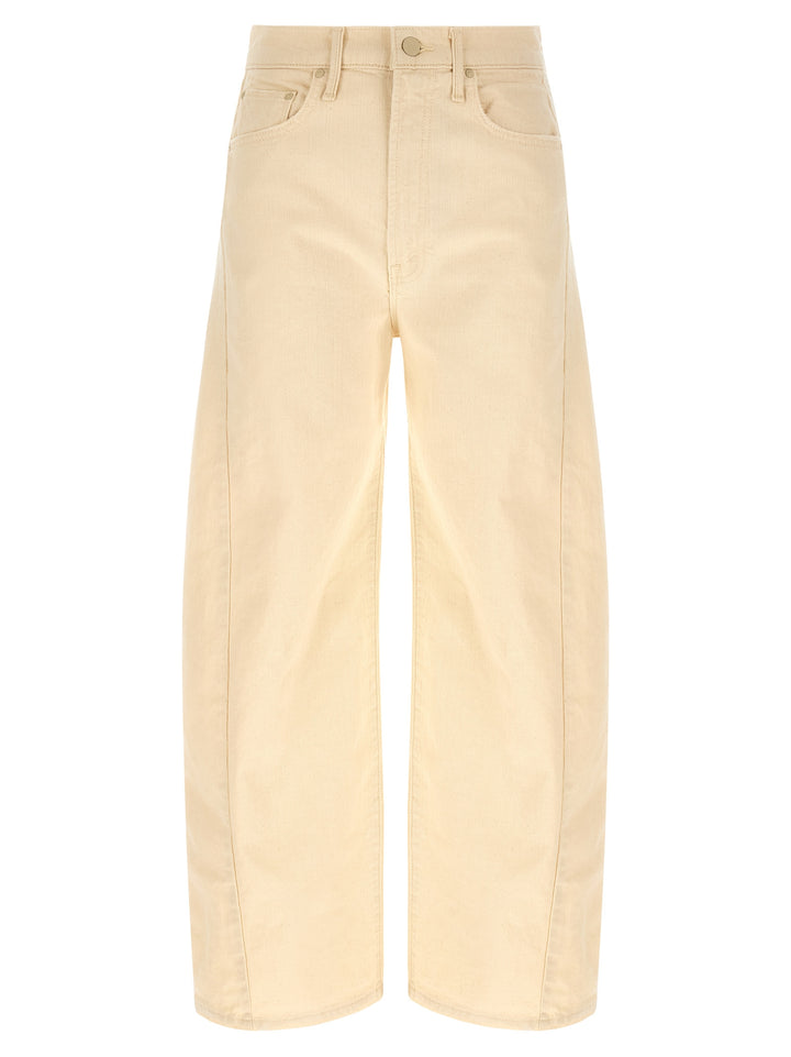 Mother Denim Beige Cotton High-Waisted Jean