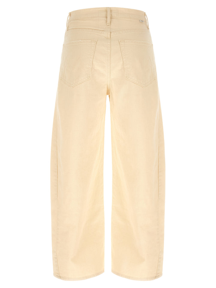 Mother Denim Beige Cotton High-Waisted Jean
