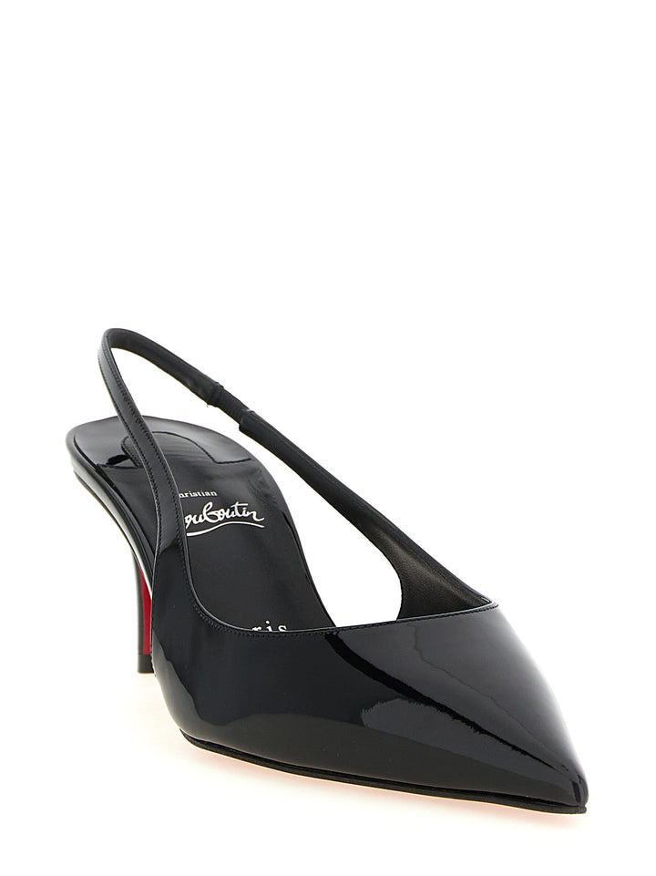 Christian Louboutin Black Calfskin Mid Heel Pumps