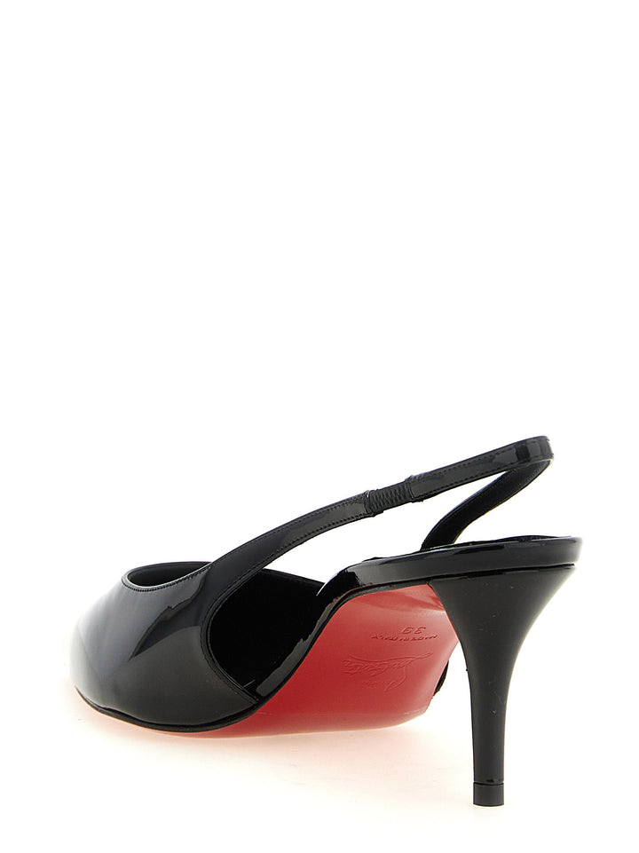 Christian Louboutin Black Calfskin Mid Heel Pumps