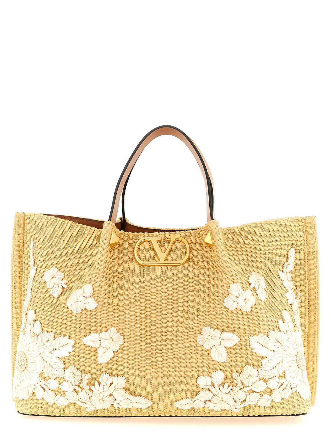 Valentino Garavani Beige Cotton Tote Bag