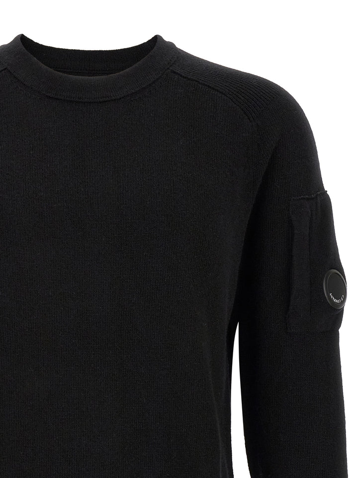 C.P. Company Black Wool Cardigan