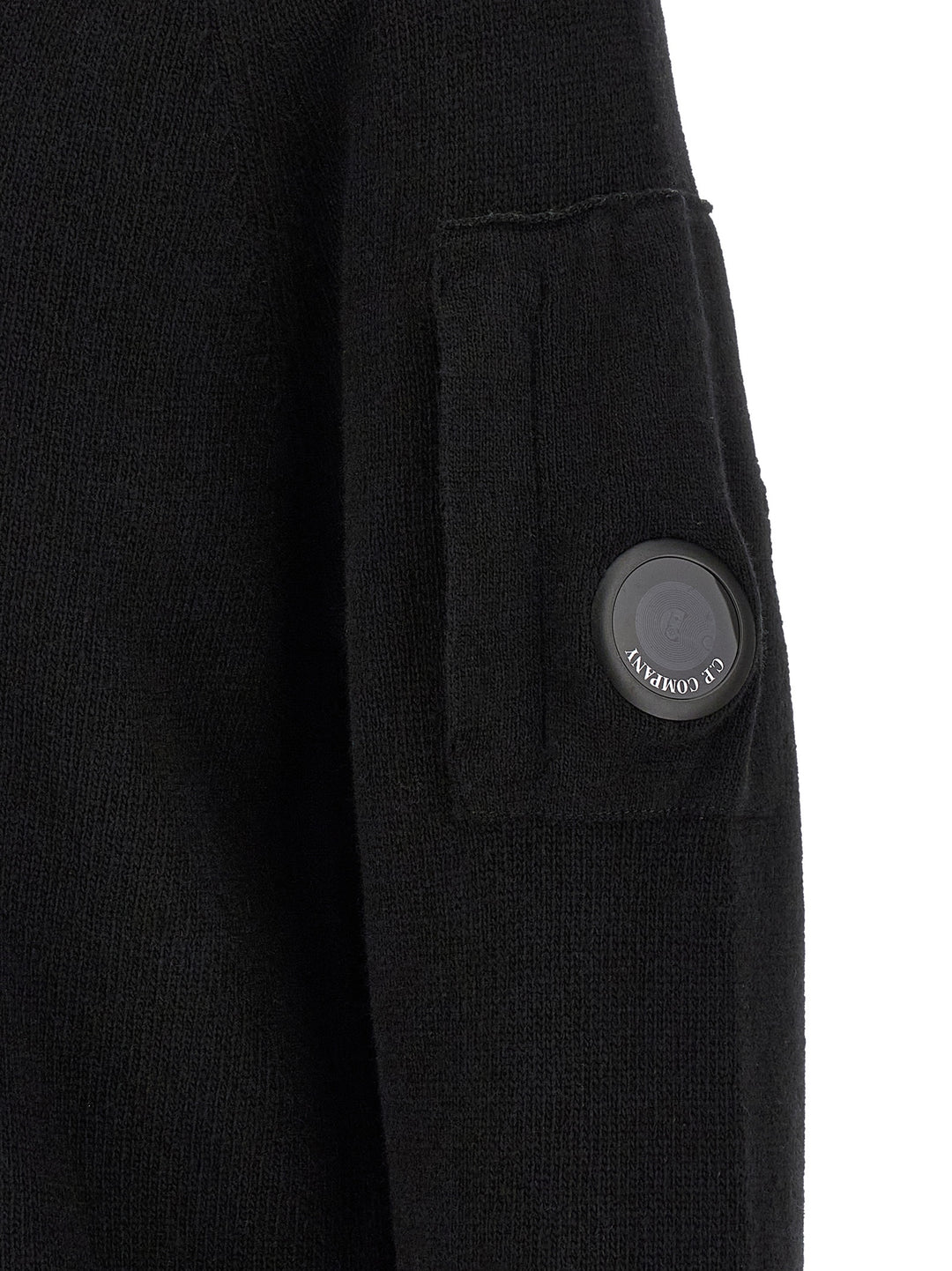 C.P. Company Black Wool Cardigan