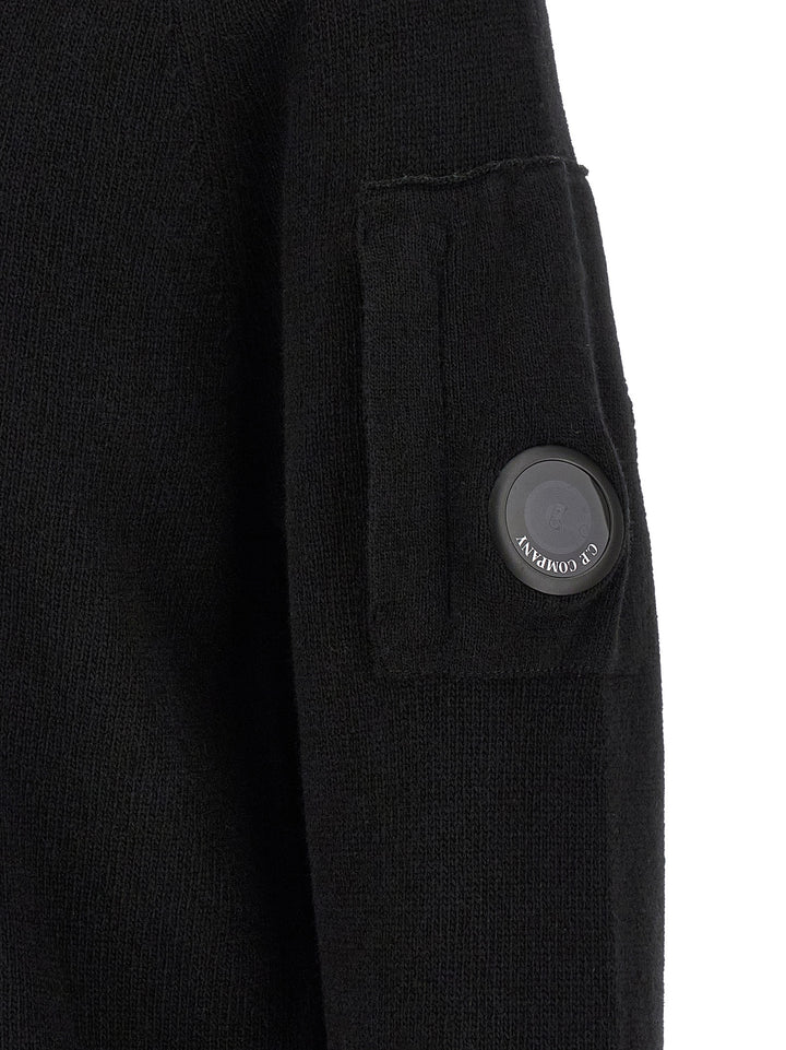 C.P. Company Black Wool Cardigan