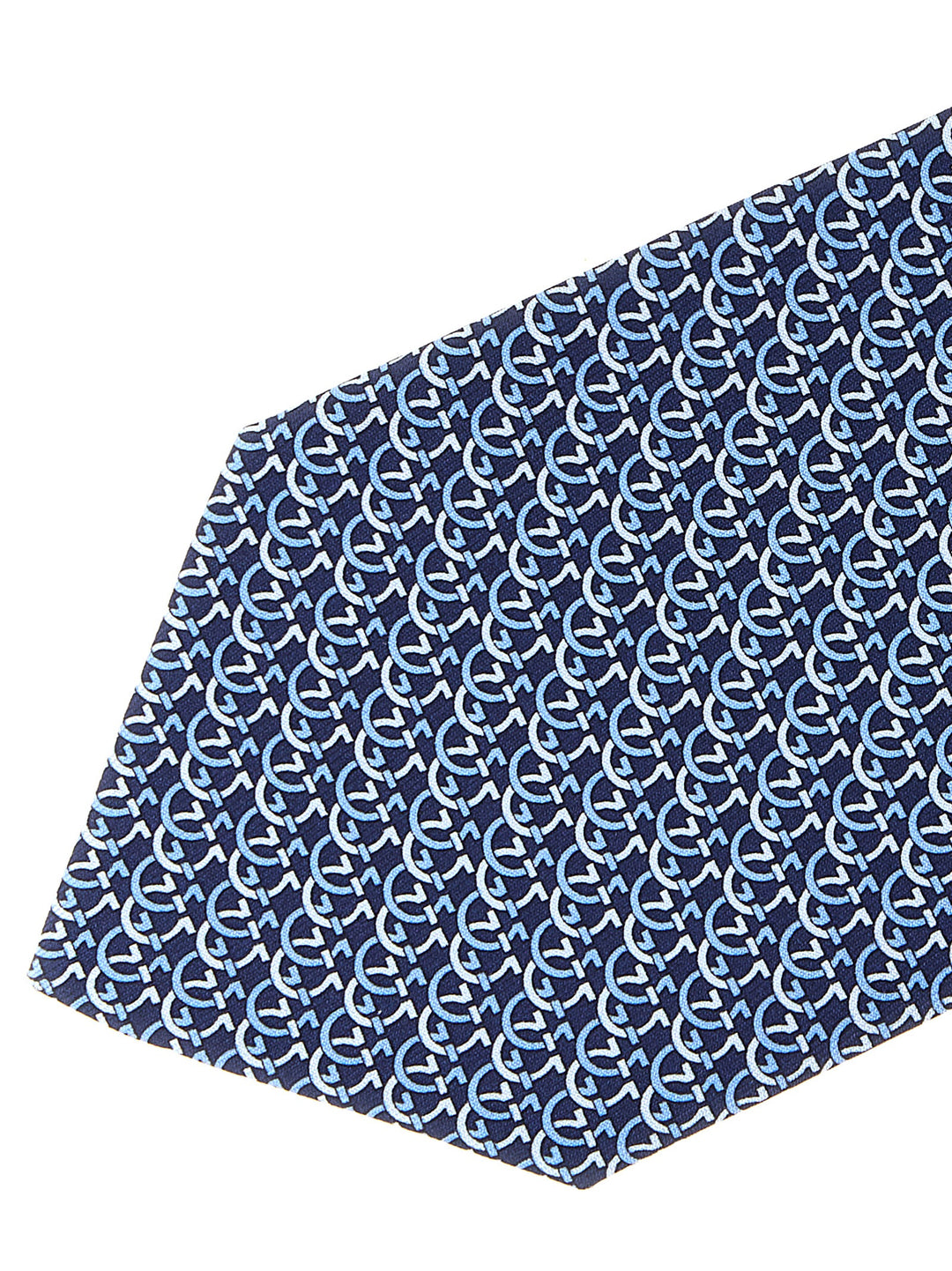 Ferragamo Blue Silk Scarf