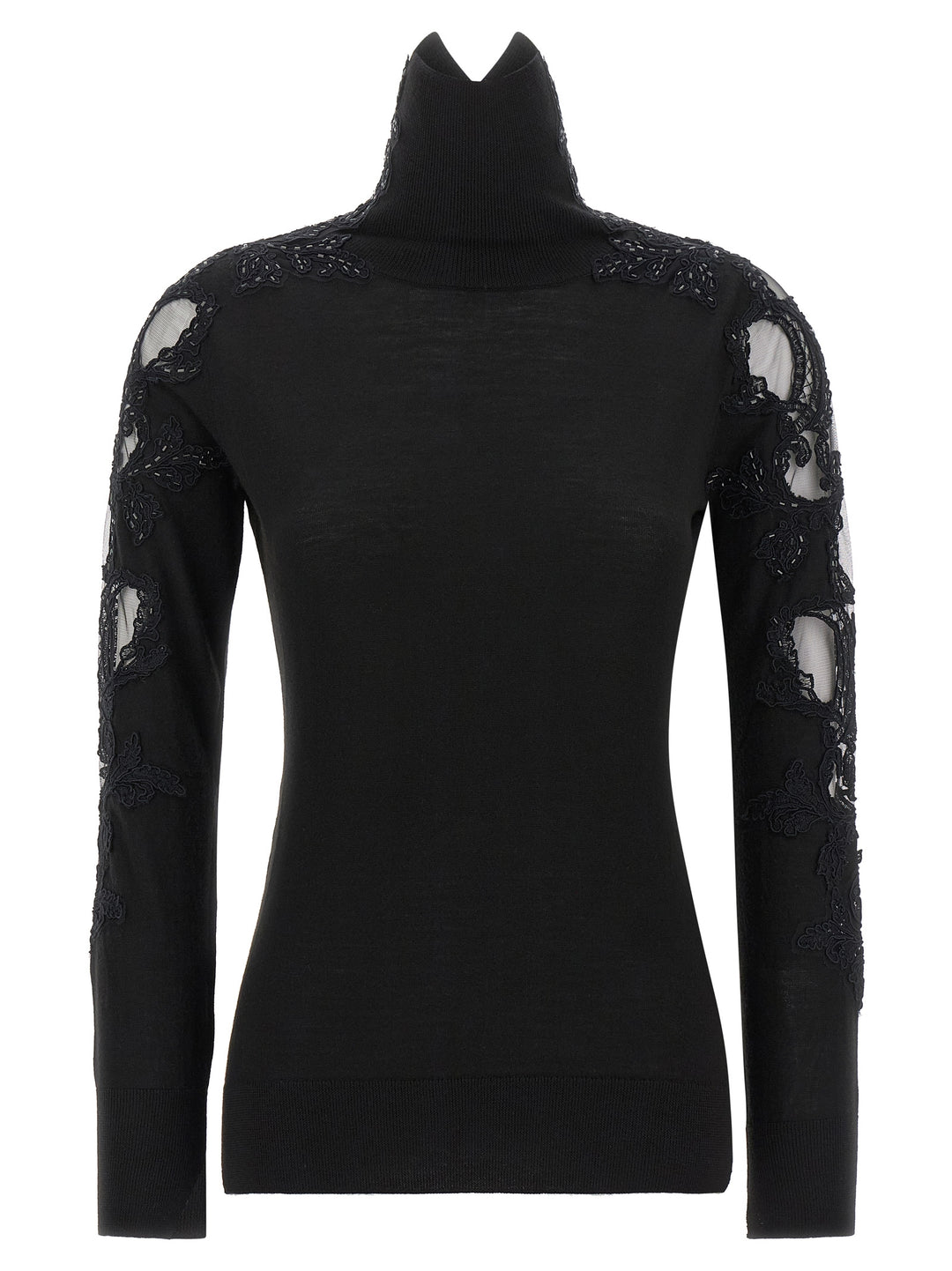 Ermanno Scervino Black Virgin Wool Cardigan